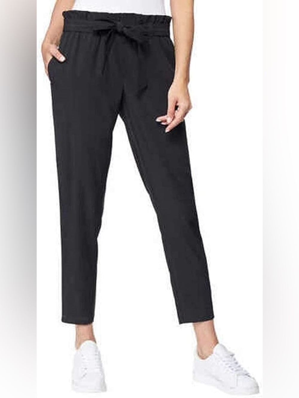 Banana Republic tie-waist trouser pants, Black Sz S